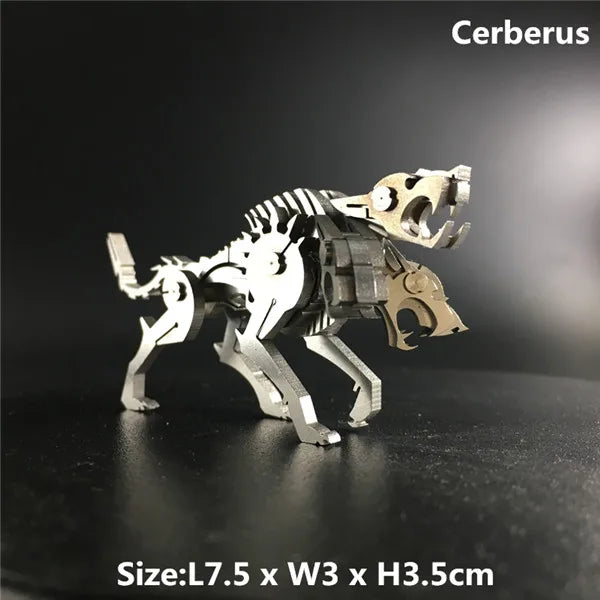3D Metal Model Chinese Zodiac Dinosaurs western fire dragon  DIY Assembly models Toys Collection Desktop For Adult