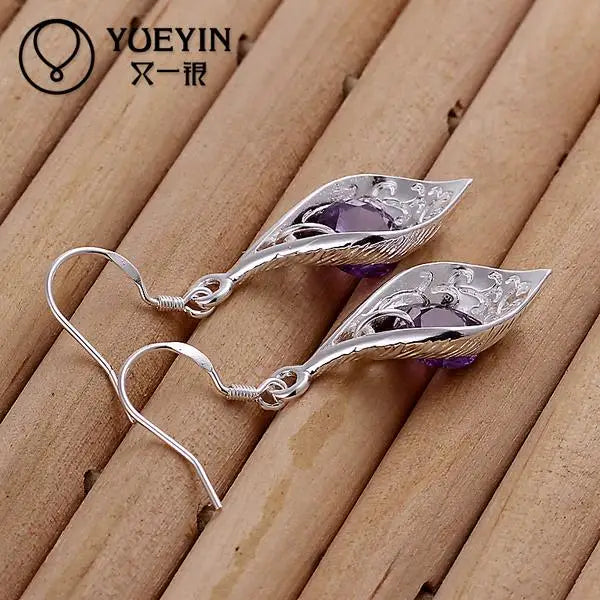 New Fashion New Design Silver Plated Jewelry Women's Earrings Wholesale Brazilian Pendant Dangle Earring