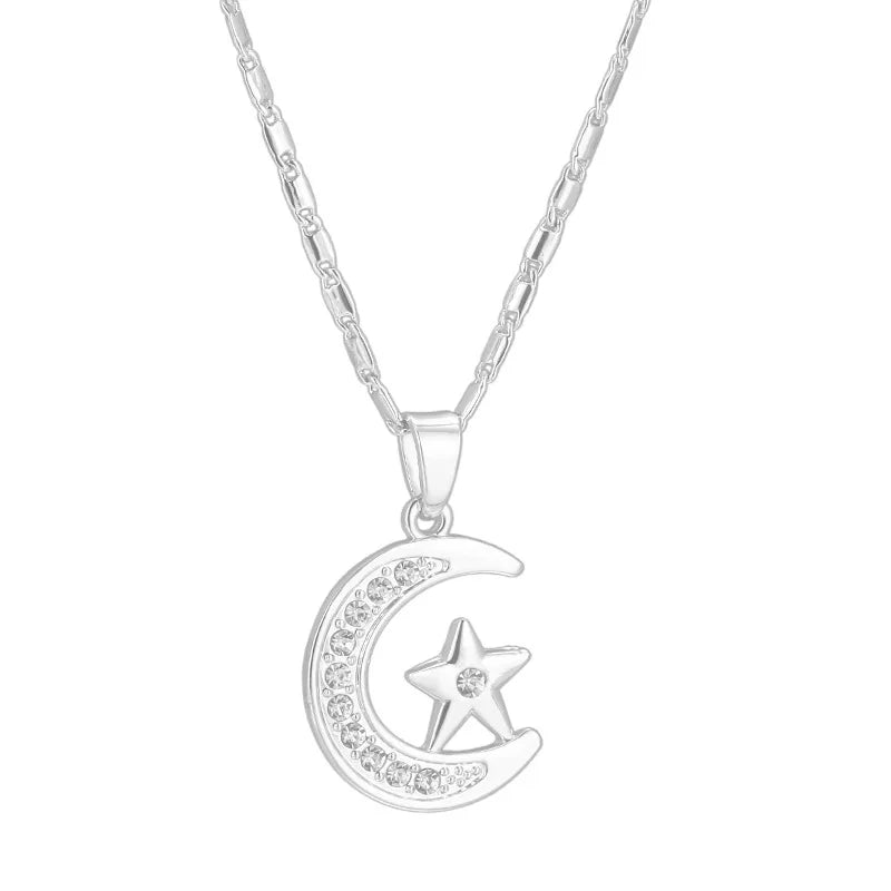 Fooderwerk Jewelry Middle Eastern Muslim Islam Allah Pendant Lady Heart Shaped Necklace Irish Women's Jewelry