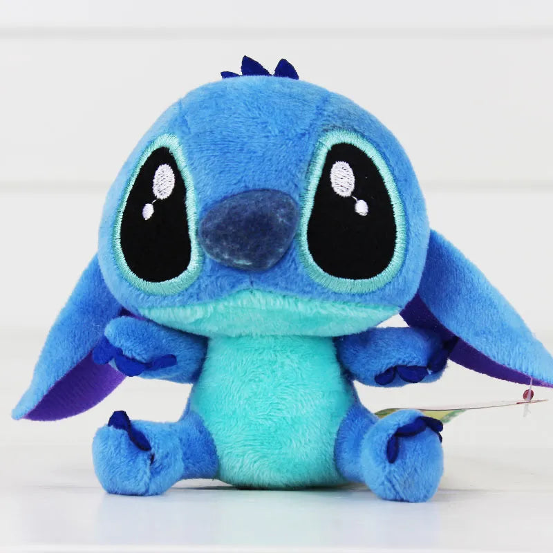 4"10cm Lilo Stitch Plush Toys Dolls with sucker keychain Soft Stuffed For Kids Baby Gifts