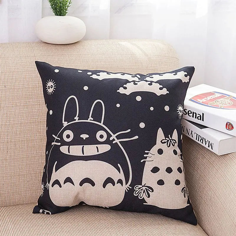 2021 Cotton Linen Pillow Totoro Pillow case Cartoon Home Decorative Pillows