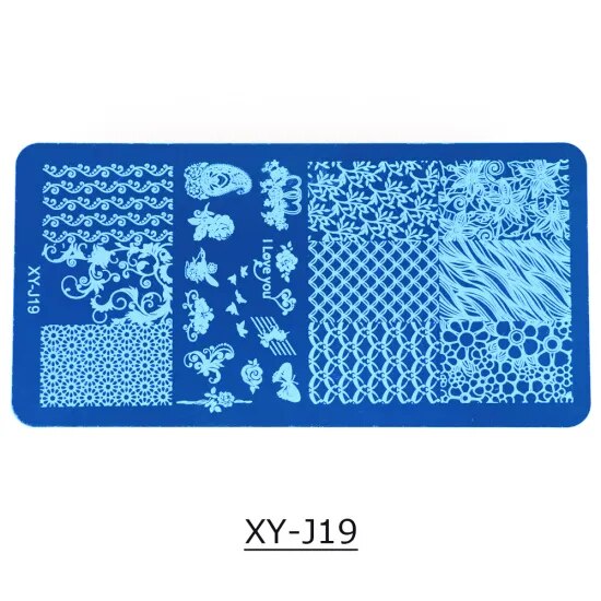New Nail Art Stamping Plates Stencils Lace Flowers Beauty Stamp Polish Printing Halloween Nail Art Templates Manicure TRXYJ17-32