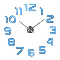 Wall clock watch clocks horloge 3d diy acrylic mirror Stickers Home Decoration Living Room Quartz Needle free shipping