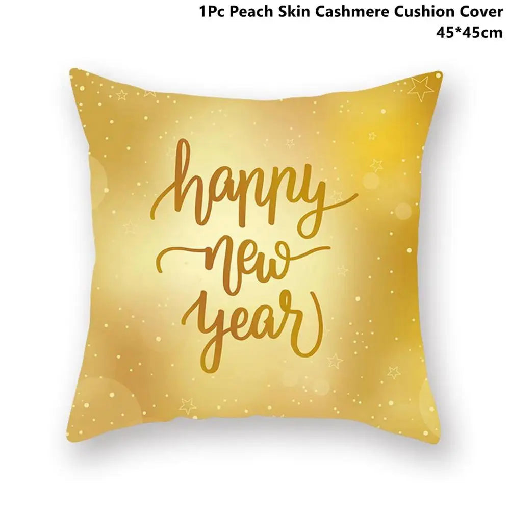 Taoup Gold Merry ChristmasTree Elk Garland Pillowcase Xmas Decor for Home Decor for Christmas Ornaments Xmas Noel New Year Gifts