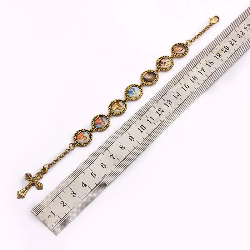 Jewelry 2020 Trend The Heart of Jesus Bracelet Crucifixion Statue Bracelet Christmas Present Catholic Gifts Virgin Mary