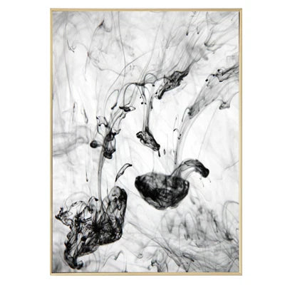 Minimalist Abstract Black White Dynamic Ink Canvas Paintings Poster Print Nordic Wall Art Picture Living Room Home Office Decor