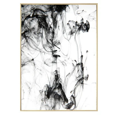 Minimalist Abstract Black White Dynamic Ink Canvas Paintings Poster Print Nordic Wall Art Picture Living Room Home Office Decor