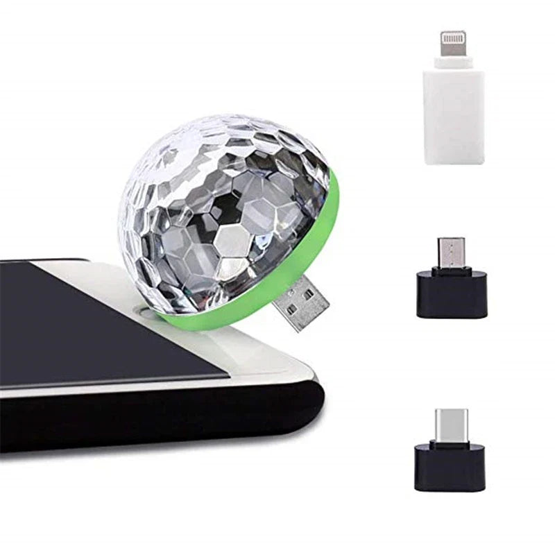 USB Mini Disco Lights,Portable Home Party Light,DC 5V USB Powered Led Stage Party Ball DJ Lighting,Karaoke Party Led Christmas