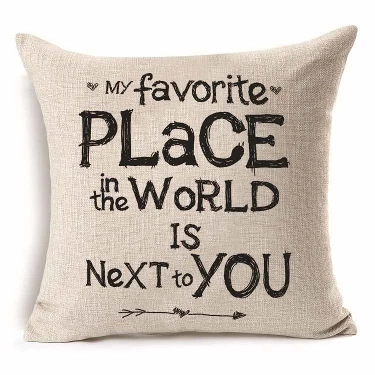 45*45 cm Cotton Linen Cushion Cover Love Mr Mrs Letter Throw Pillow Home Decor Wedding Decoration Decorative Pillowcase 40247