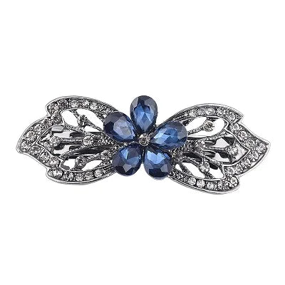 EASYA New Vintage Crystal Barrettes Hair Accessories Women Girls Elegant Butterfly Leaf Bowknot Hairpins Headwear Jewelry