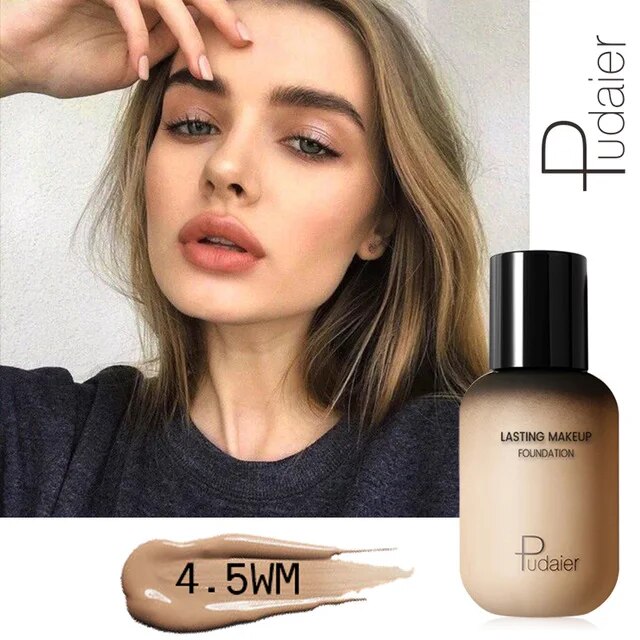 Pudaier 40ml Matte Makeup Foundation Cream For Face Professional Concealing Make Up Liquid Long-lasting Cosmetics