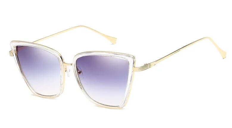 45255 Women Cat Eye Sunglasses Mirror Glasses UV400 Fashion Male Female Shades