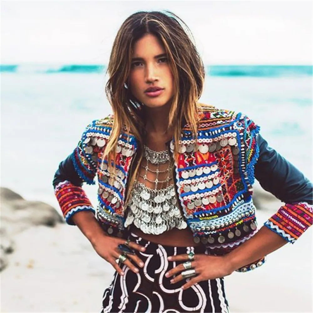 Full Coins Tassel Chest Chain For Summer Beach Party Bohemian Gypsy Afghan Ethnic Slave Harness Underwear Bra Sexy Body Jewelry