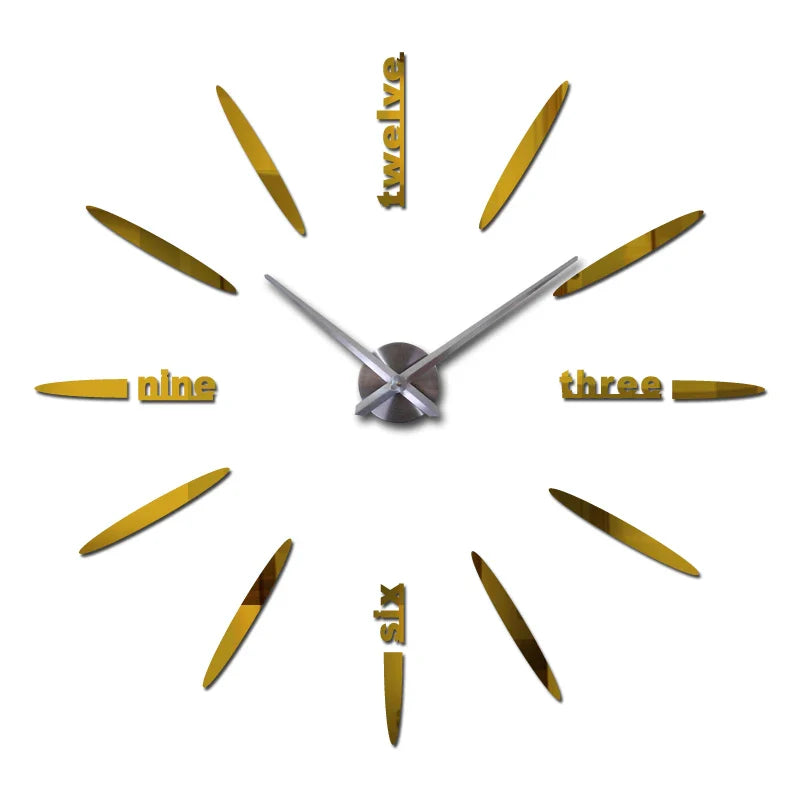 Sale New Wall Clock Clocks Watch Stickers Diy 3d Acrylic Mirror Home Decoration Quartz Balcony/courtyard Needle Modern hot