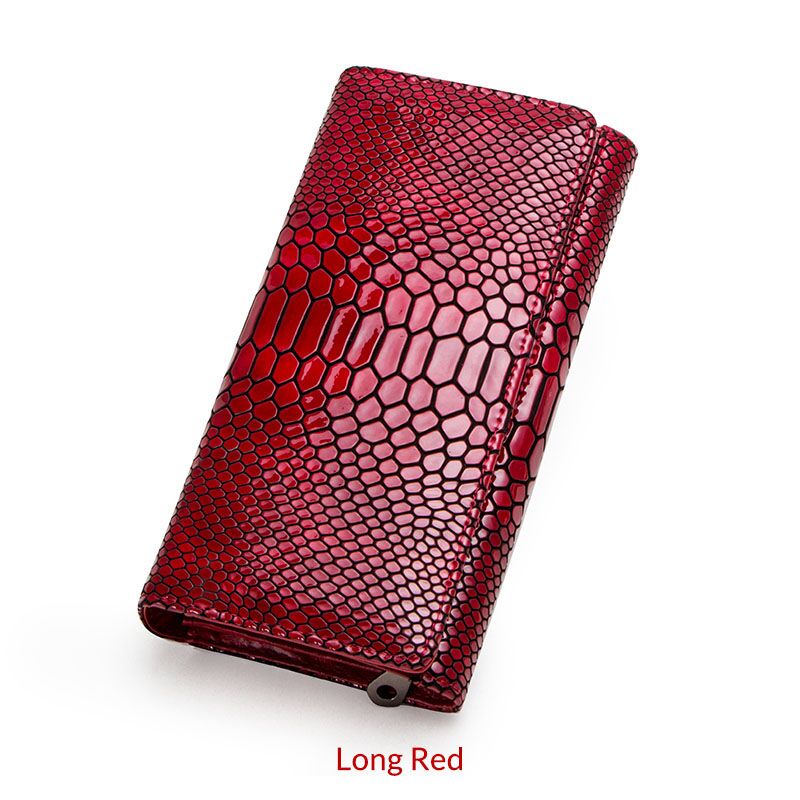 Contact's Genuine Leather Wallet Women Long Clutch Bag Hasp Female Coin Purse RFID Card Holder Wallets for Women Portfel Damski