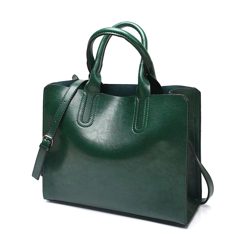 DIDA BEAR Women Leather Bags Vintage Handbag Casual Female Bag High Quality Trunk Tote Ladies Shoulder Bag Large Messenger bag
