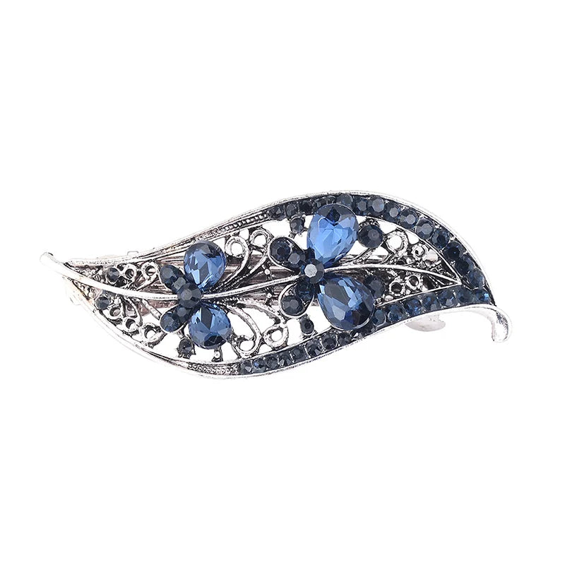 EASYA New Vintage Crystal Barrettes Hair Accessories Women Girls Elegant Butterfly Leaf Bowknot Hairpins Headwear Jewelry