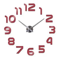 Wall clock watch clocks horloge 3d diy acrylic mirror Stickers Home Decoration Living Room Quartz Needle free shipping