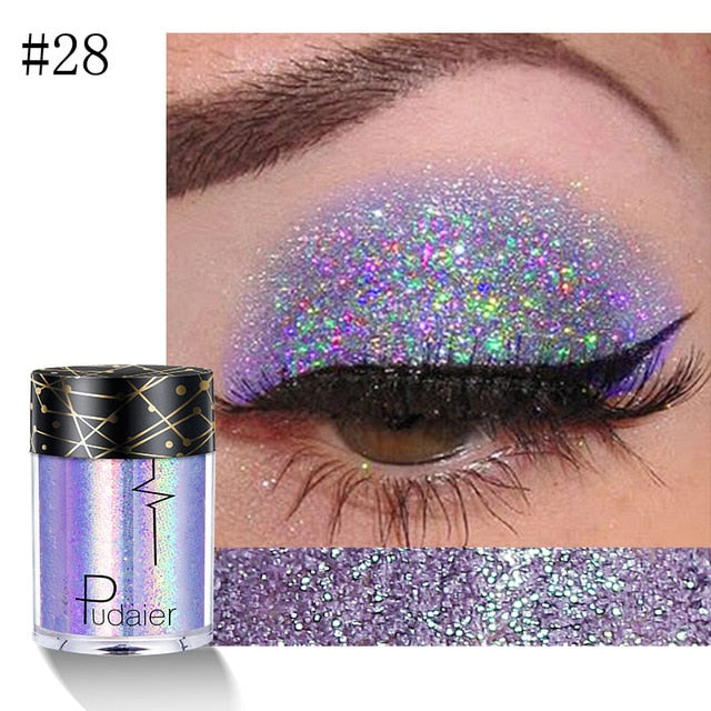 36 Colors Holographic Sequins Glitter Shimmer Diamond Eye Shiny Skin Highlighter Face Body Glitter Festival Makeup Eyeshadow