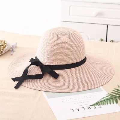 summer straw hat women big wide brim beach hat sun hat foldable sun UV protection panama hat bone chapeu feminino
