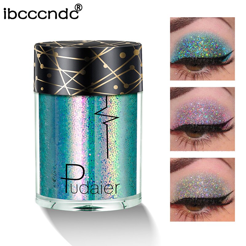 36 Colors Holographic Sequins Glitter Shimmer Diamond Eye Shiny Skin Highlighter Face Body Glitter Festival Makeup Eyeshadow