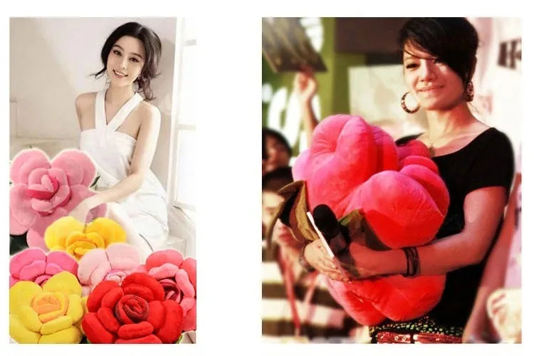 Stereoscopic Rose Style Novelty Home Wedding Decorative Pillows Sofa Cushion Soft Pillow cojines Valentine's Day Gift coussin