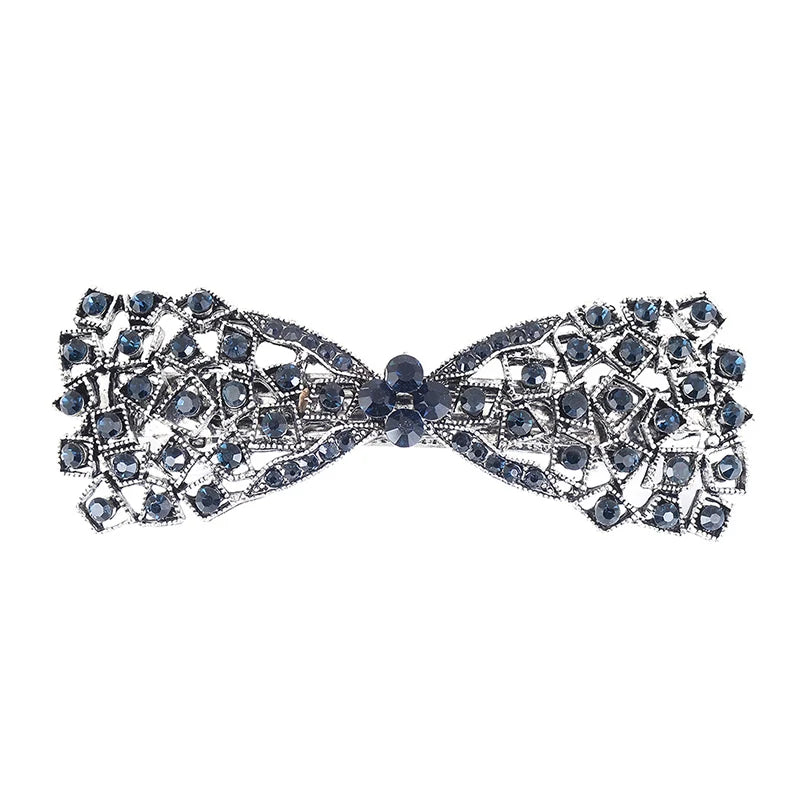 EASYA New Vintage Crystal Barrettes Hair Accessories Women Girls Elegant Butterfly Leaf Bowknot Hairpins Headwear Jewelry