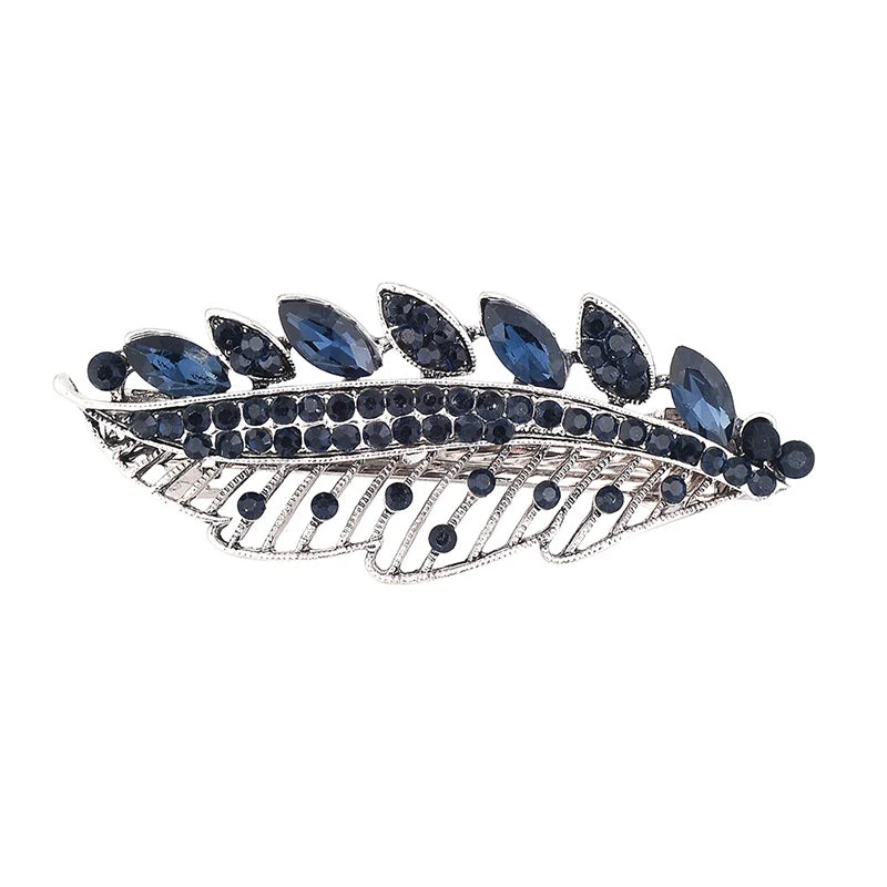 EASYA New Vintage Crystal Barrettes Hair Accessories Women Girls Elegant Butterfly Leaf Bowknot Hairpins Headwear Jewelry