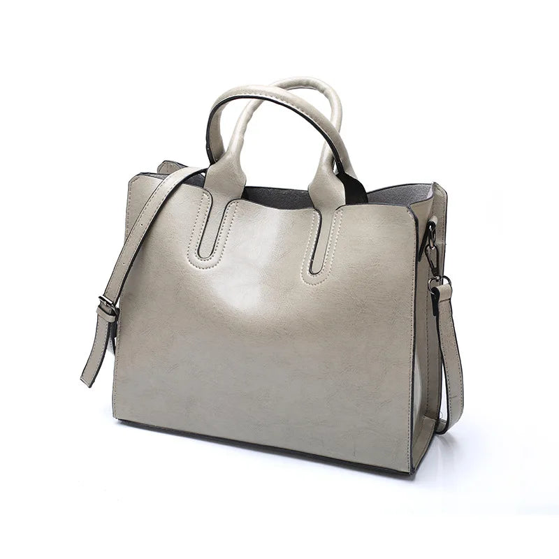 DIDA BEAR Women Leather Bags Vintage Handbag Casual Female Bag High Quality Trunk Tote Ladies Shoulder Bag Large Messenger bag