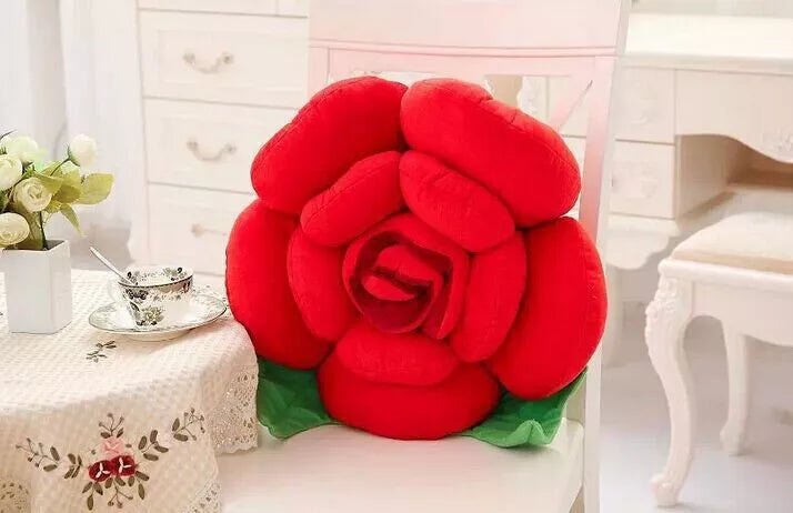 Stereoscopic Rose Style Novelty Home Wedding Decorative Pillows Sofa Cushion Soft Pillow cojines Valentine's Day Gift coussin