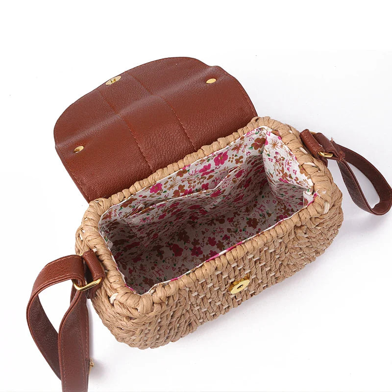Designer Ladies Woven Knitting Messenger Crossbody Bags New Summer Bohemian Women Tassel Straw Beach Shoulder Bag