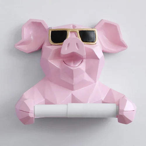 animal tissue box Statue Figurine Hanging toilet paper holder Washroom Wall Home Decor Roll Paper Tissue Box Holder Wall Mount