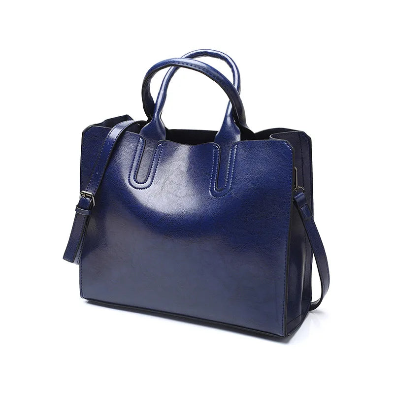 DIDA BEAR Women Leather Bags Vintage Handbag Casual Female Bag High Quality Trunk Tote Ladies Shoulder Bag Large Messenger bag
