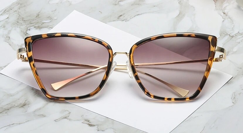 45255 Women Cat Eye Sunglasses Mirror Glasses UV400 Fashion Male Female Shades