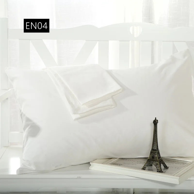 2 piece Cotton 600TC Hotel Pillowcase 19 Solid color pillow case Bedding 70x70cm 50x70 pillow cover Customize any size
