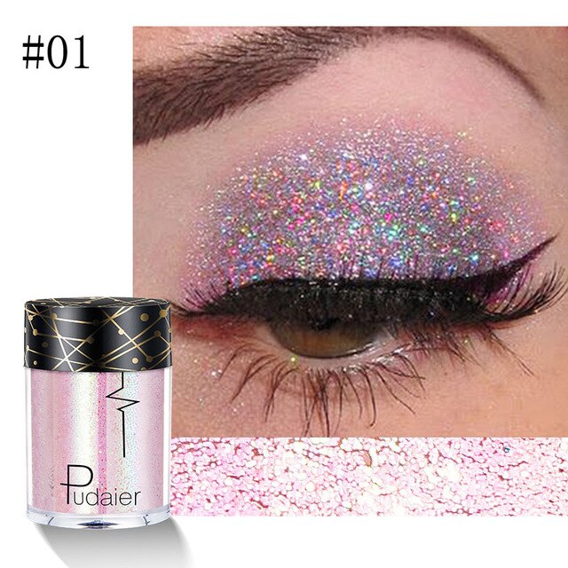 36 Colors Holographic Sequins Glitter Shimmer Diamond Eye Shiny Skin Highlighter Face Body Glitter Festival Makeup Eyeshadow