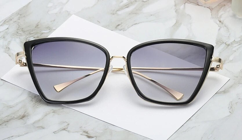 45255 Women Cat Eye Sunglasses Mirror Glasses UV400 Fashion Male Female Shades
