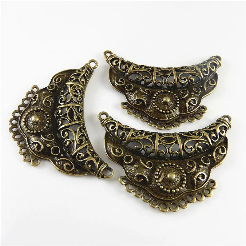 GraceAngie 3pcs Antiqued Style Bronze Tone Alloy Fashion Charm Connector Decor Jewelry AccessoriesHot  63*44mm 03160