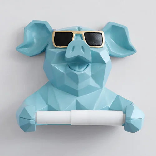 animal tissue box Statue Figurine Hanging toilet paper holder Washroom Wall Home Decor Roll Paper Tissue Box Holder Wall Mount