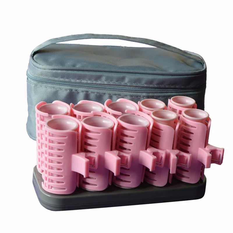 10pcs/set Electric Heated Roller Extra Thick Hair Curler Ceramic Thermostat Ion Hot Dry/Wet Hair Curly Styling Sticks Tool U1055