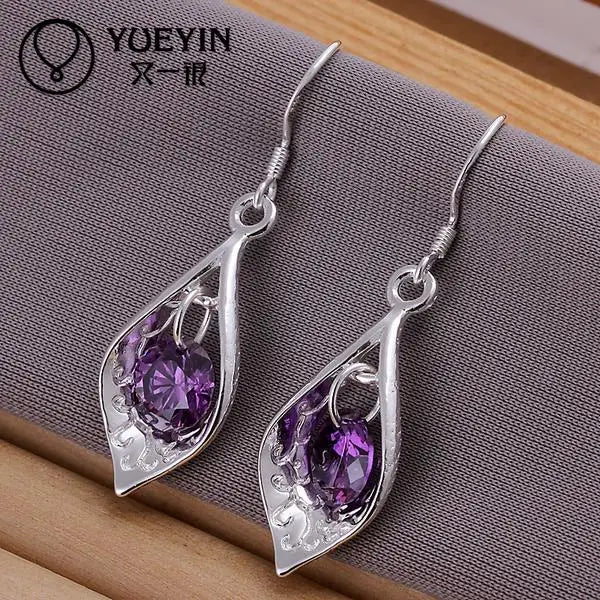 New Fashion New Design Silver Plated Jewelry Women's Earrings Wholesale Brazilian Pendant Dangle Earring