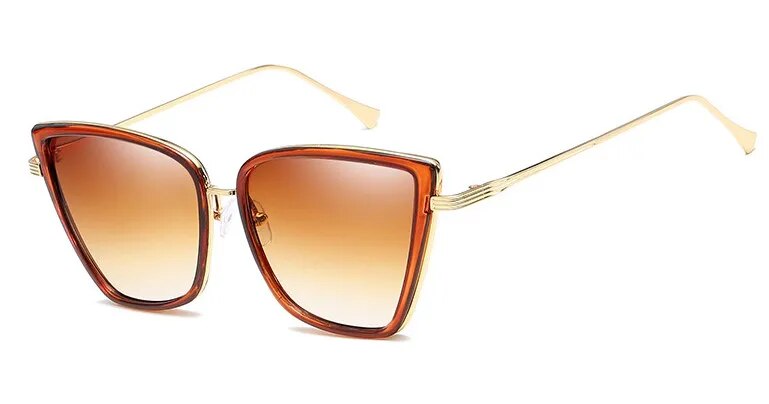 45255 Women Cat Eye Sunglasses Mirror Glasses UV400 Fashion Male Female Shades