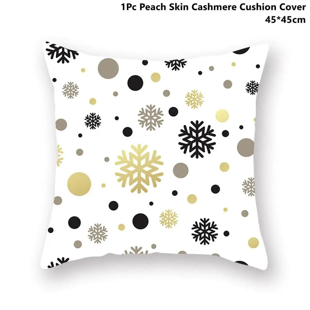 Taoup Gold Merry ChristmasTree Elk Garland Pillowcase Xmas Decor for Home Decor for Christmas Ornaments Xmas Noel New Year Gifts