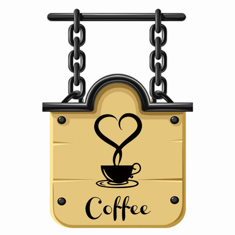Coffee Shop Restaurant Wall Decor Decals Home Decorations 361 Kitchen Removable Vinyl Wall Art Diy Decorative Sticker