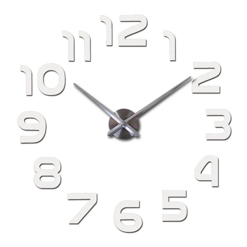Wall clock watch clocks horloge 3d diy acrylic mirror Stickers Home Decoration Living Room Quartz Needle free shipping