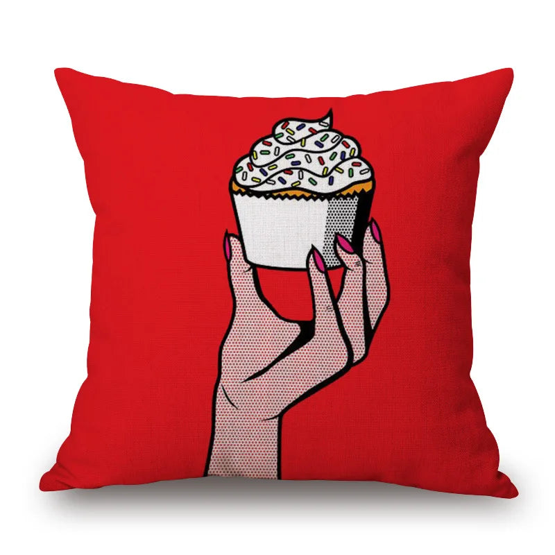 ZXZXOON Pop art lips Home textile decorative throw pillow case cover for sofa home decor capa de almofadas 45x45cm