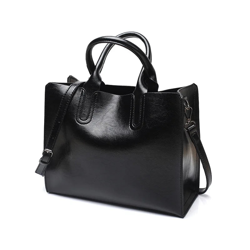 DIDA BEAR Women Leather Bags Vintage Handbag Casual Female Bag High Quality Trunk Tote Ladies Shoulder Bag Large Messenger bag