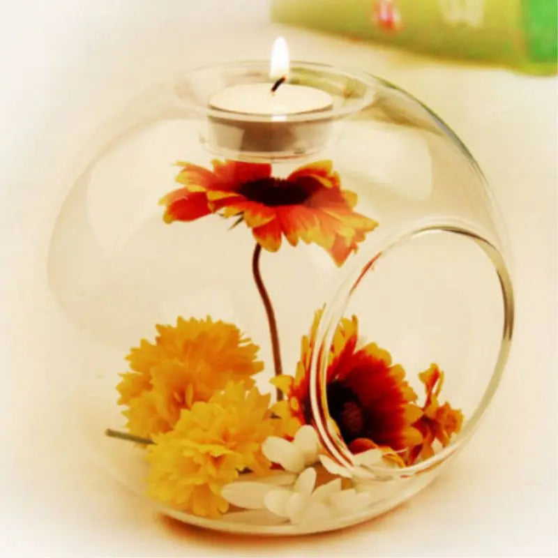 Romantic Wedding Dinner Decor Crystal Glass Hanging Candle Holder Candlestick