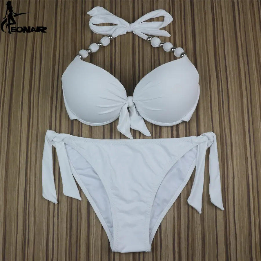 EONAR Women Bikini Offer Combined Size Swimsuit Push Up Bikini Sets Brazilian Bathing Suits Plus Size Swimwear Female XXL