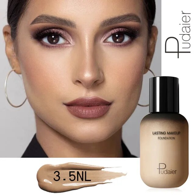 Pudaier 40ml Matte Makeup Foundation Cream For Face Professional Concealing Make Up Liquid Long-lasting Cosmetics